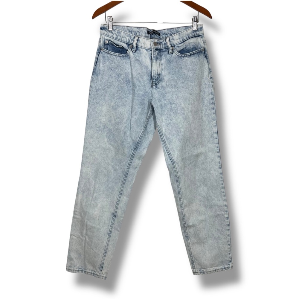 Calvin Klein Mid Rise Slim Boyfriend Jeans Blue Acid Wash